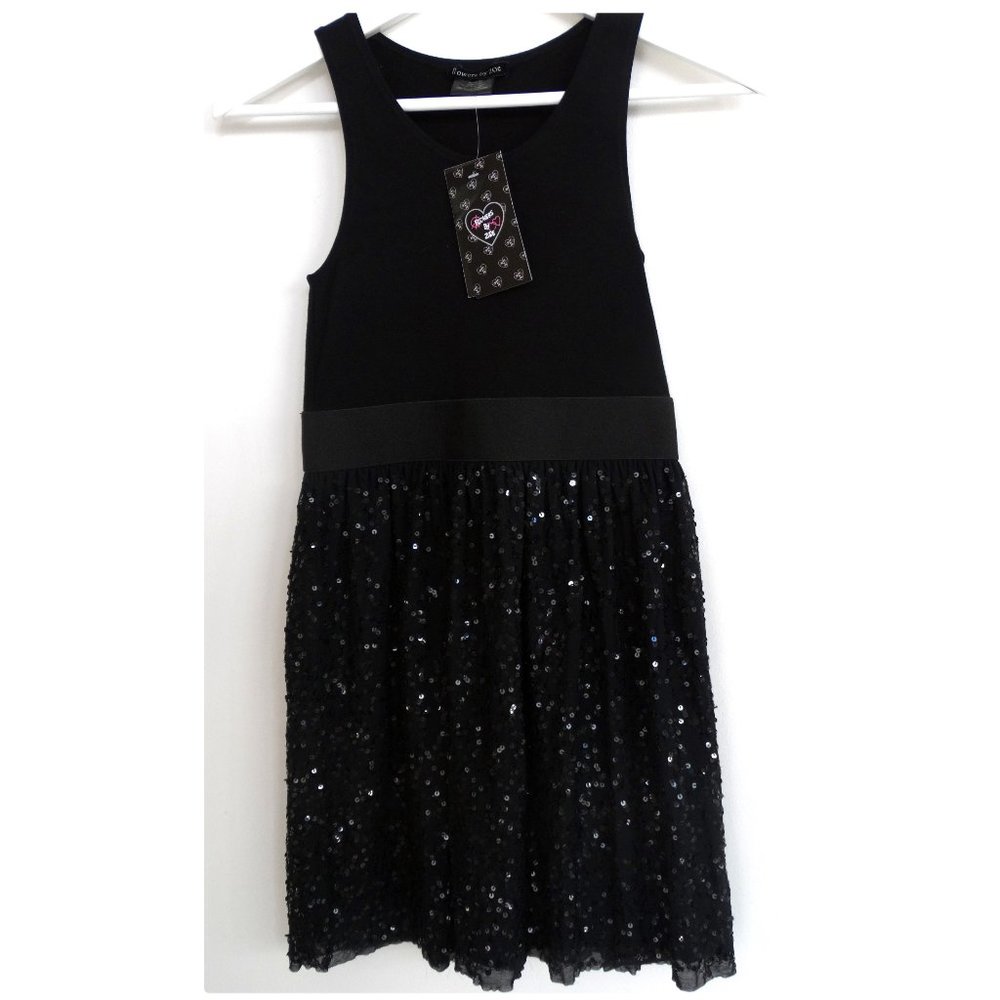 Flowers by Zoe black sequins dress size XL (12-14)